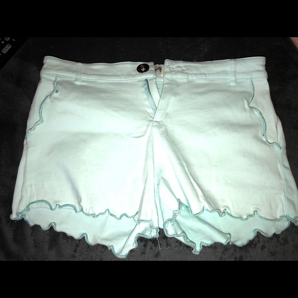 Tiffany blue jean shorts